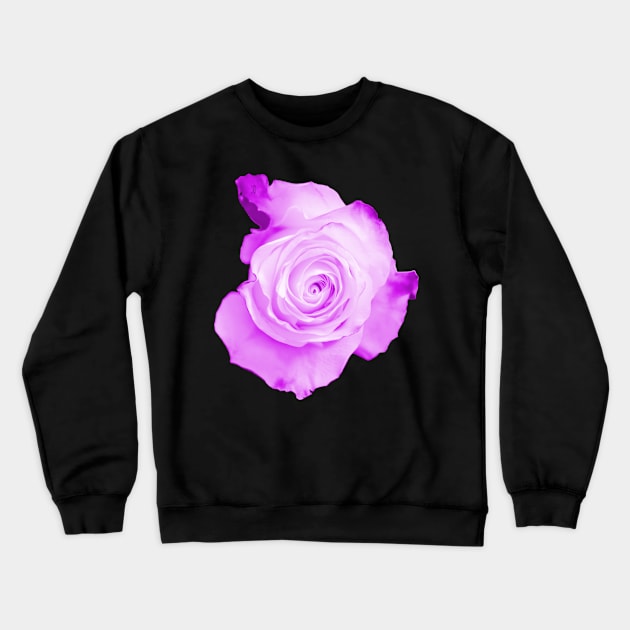 Purple Rose Crewneck Sweatshirt by RaphaelWolf